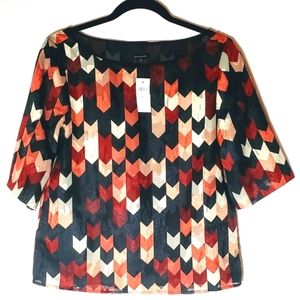 🌹Just In🌹ANN TAYLOR Chevron 3/4 Sleeve Blouse